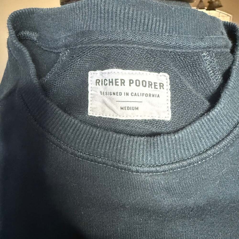 Richer Poorer Women's Fleece Crew Neck Sweatshirt Black size Large